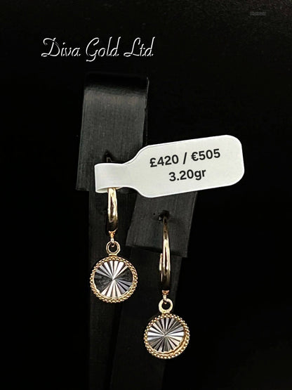 585 Gold earrings. 3.20gr