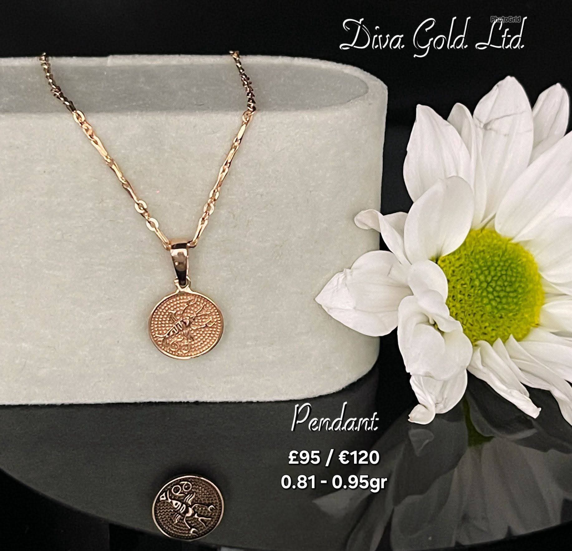 Gold 585 Cancer pendant