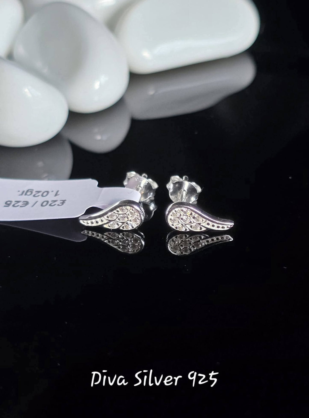 Sterling Silver Wings Stud Earrings for Kids