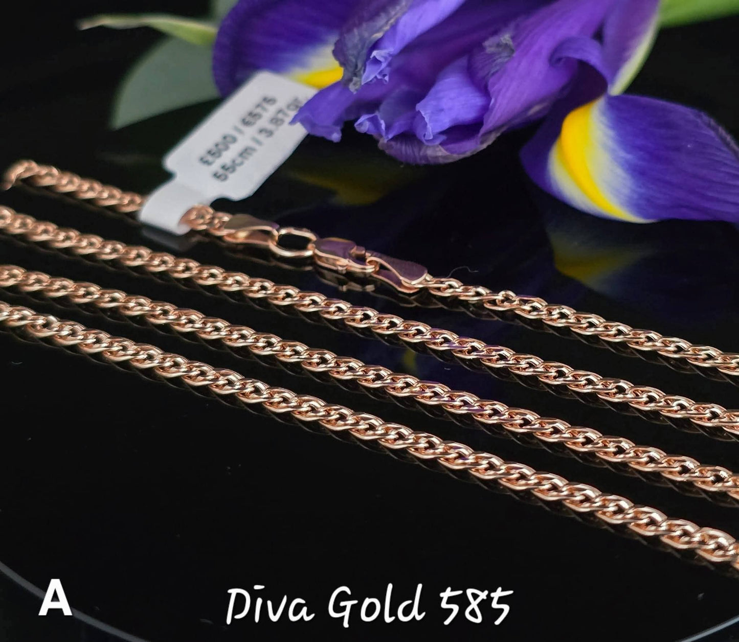 585 Gold chain. 55cm