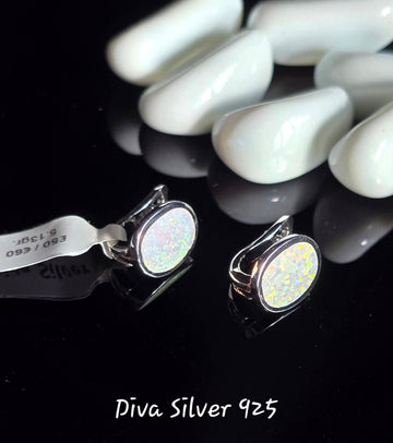 Sterling Silver Oval Beauty Women Earrings