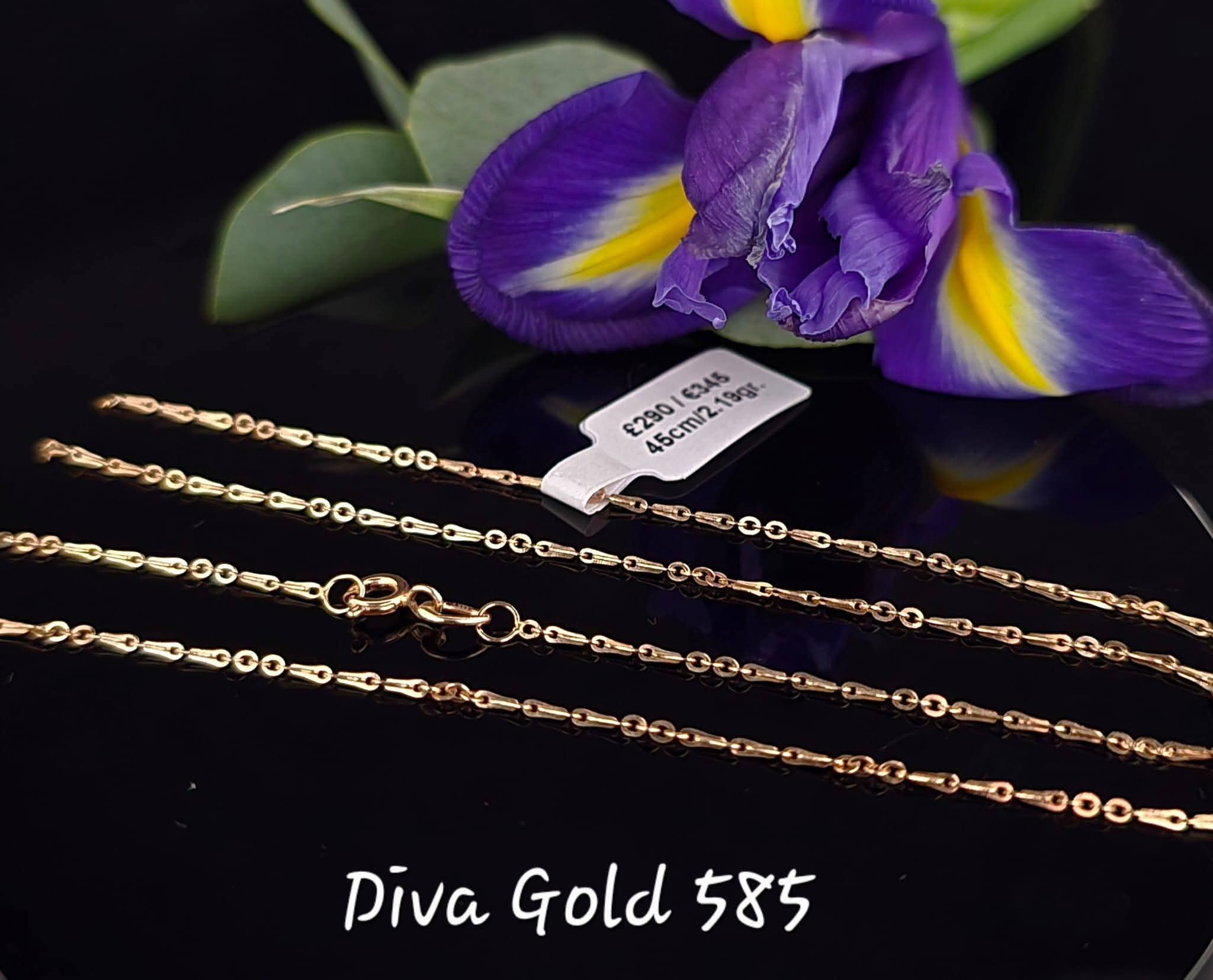585 Gold chain 45cm. 2.19gr