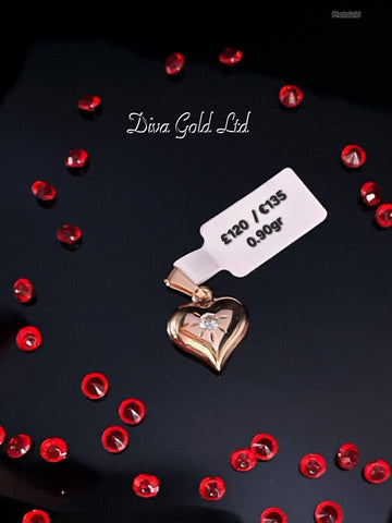 585 Gold heart pendant. 0.90gr