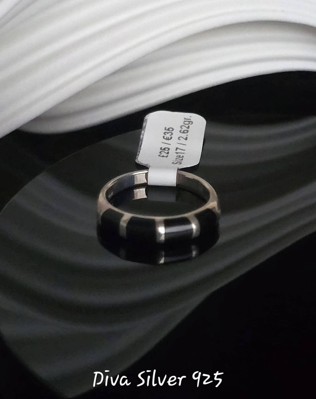 Sterling Silver Striped Ring