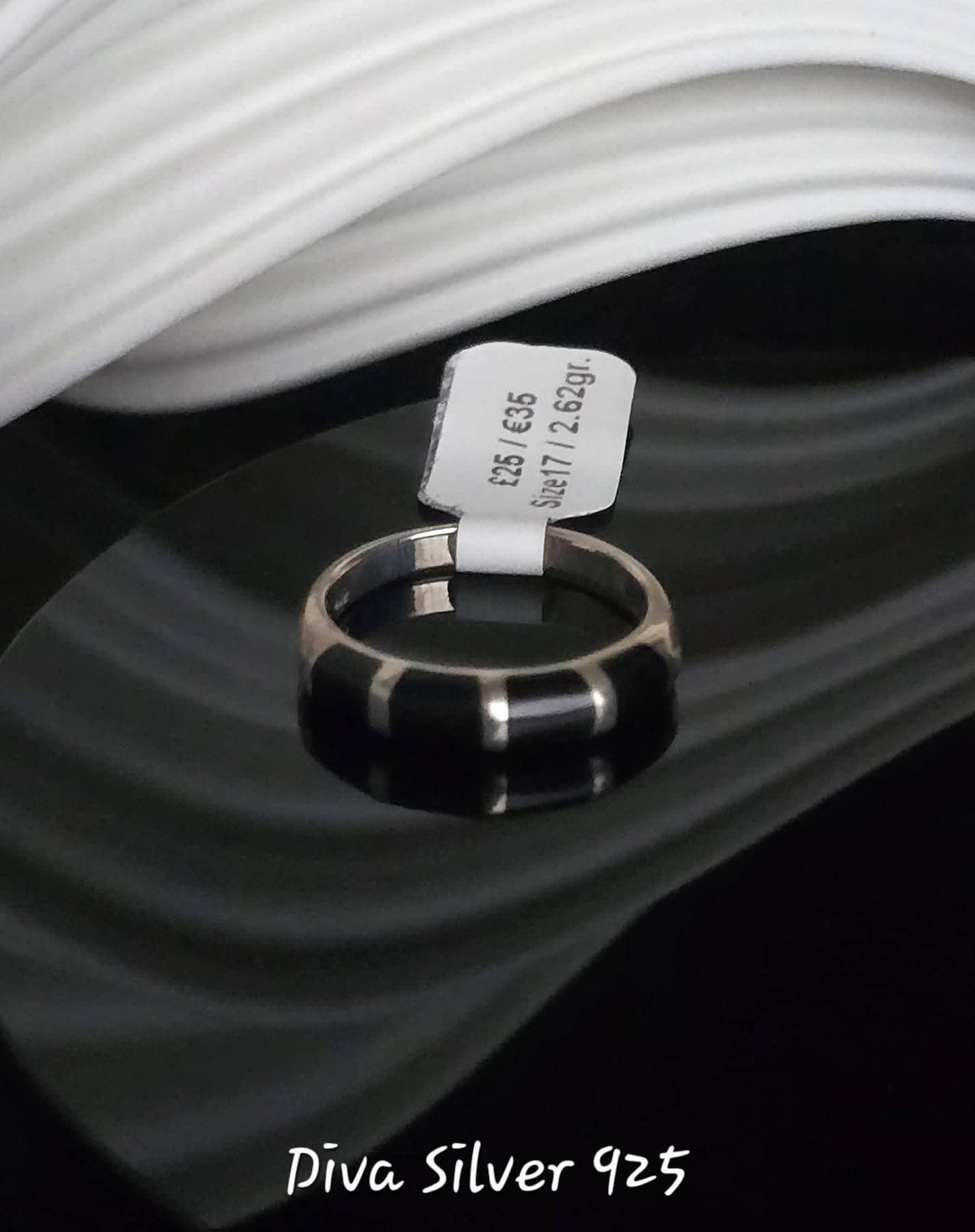 Sterling Silver Striped Ring