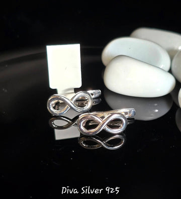 Sterling Silver Infinity Women Earrings