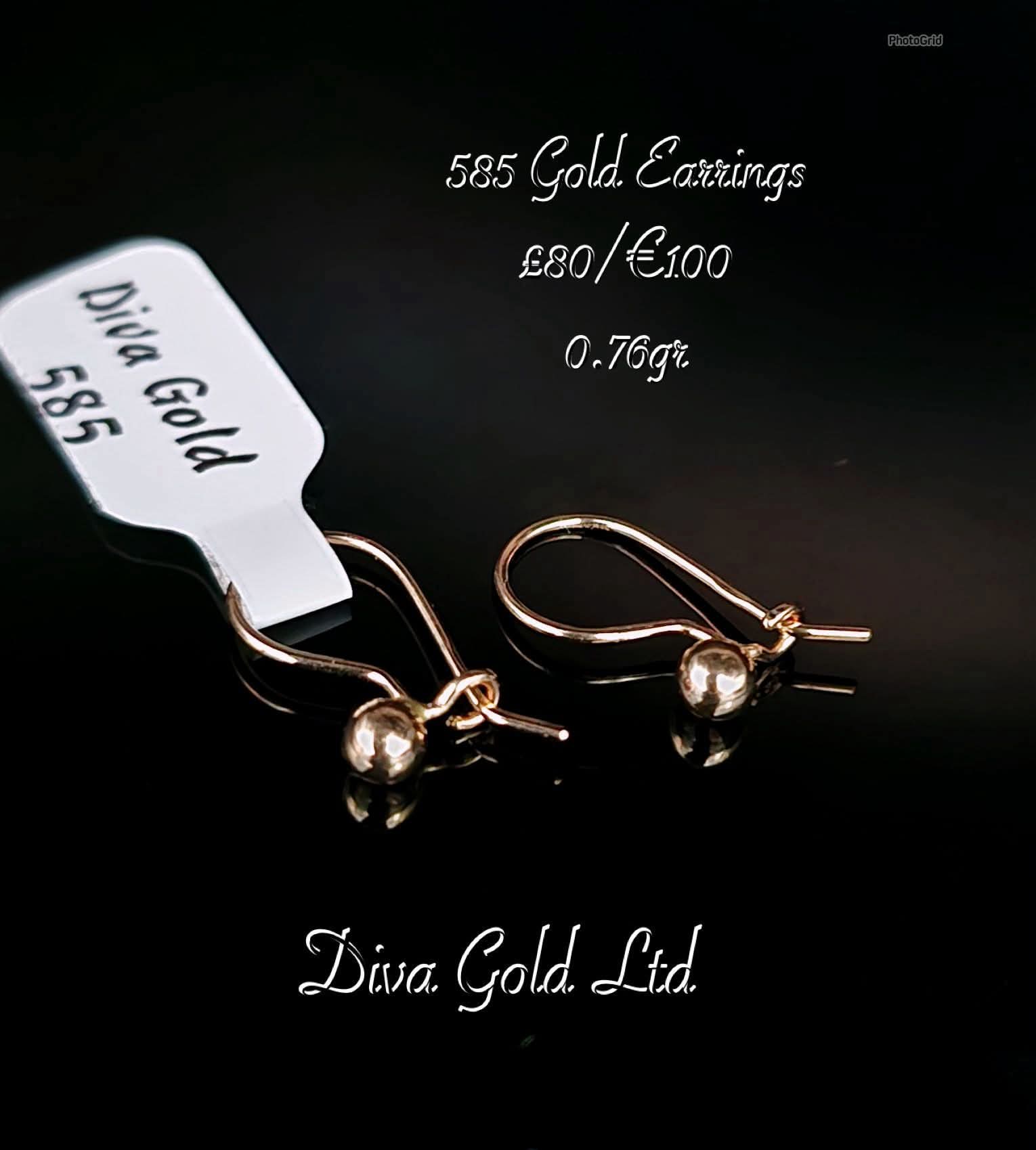 Gold 585 earrings