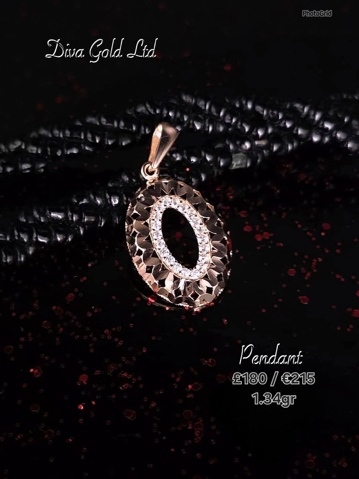 585 Gold pendant. 1.34gr