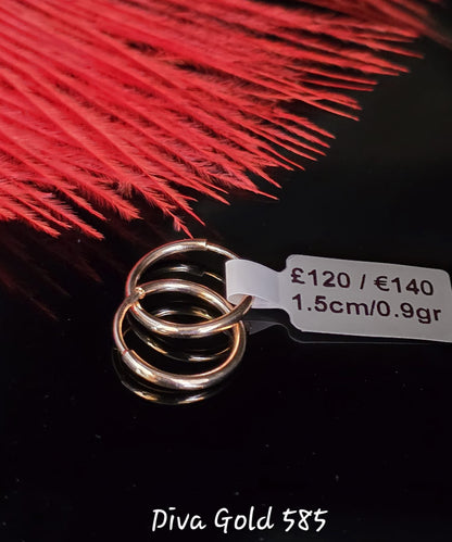 585 Gold hoop earrings