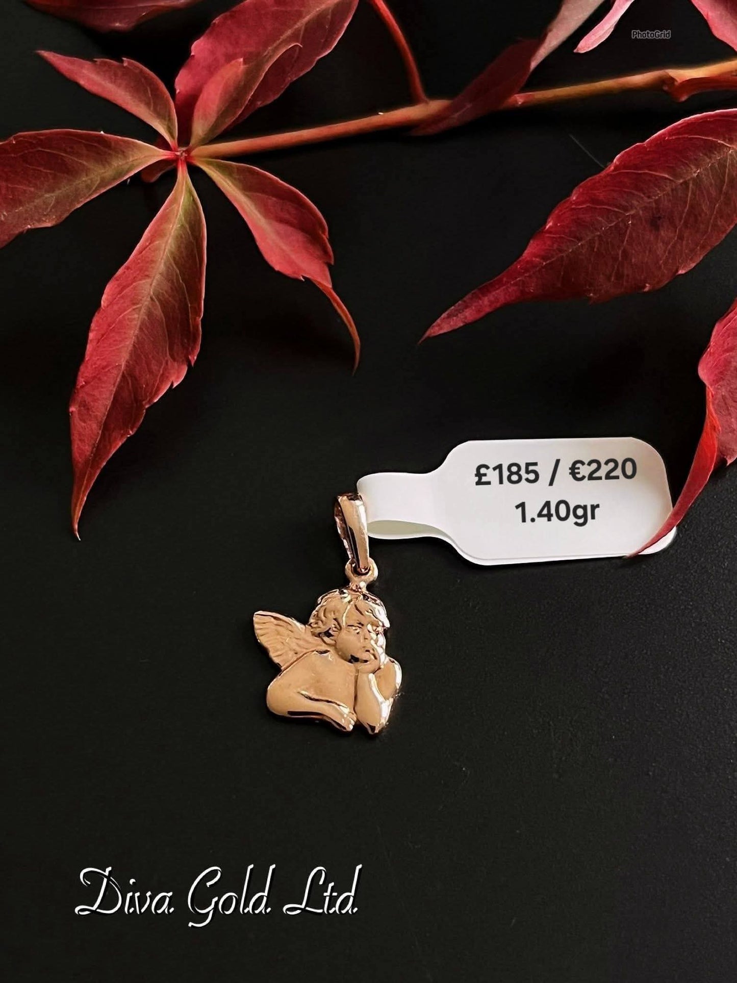 585 Gold angel pendant. 1.40gr