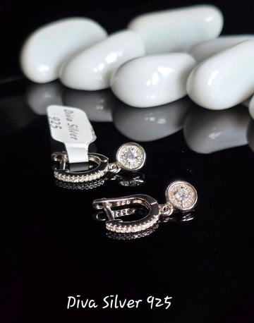 Sterling Silver Drop Women Earrings