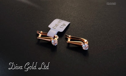 585 Gold earrings. 1.10gr