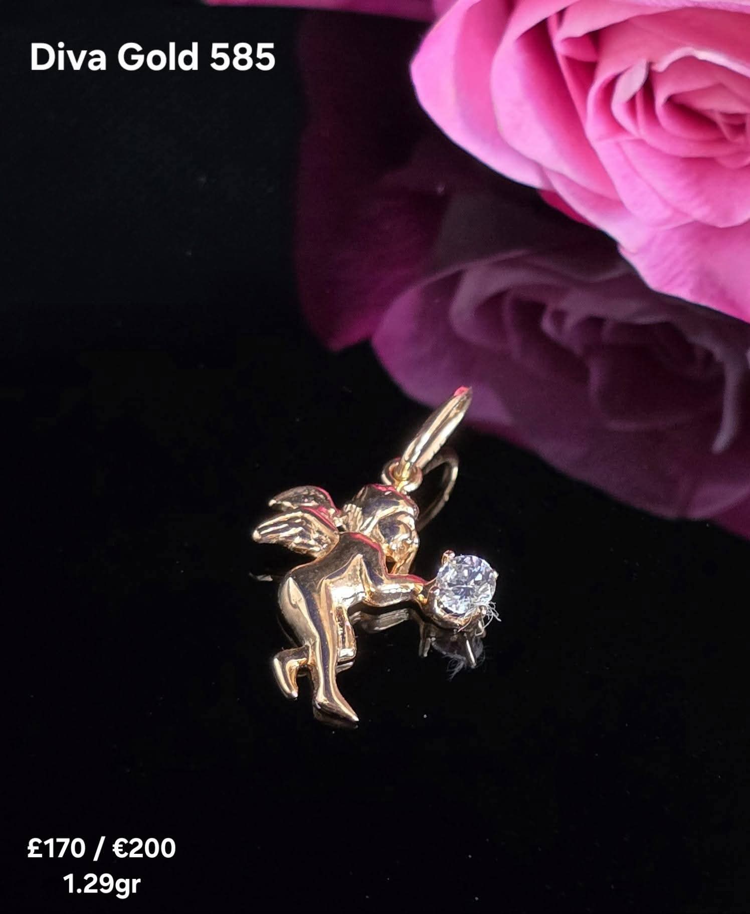 585 Gold Angel pendant. 1.29gr