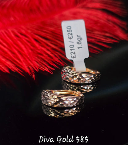 585 Gold earrings. 1.60gr
