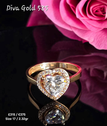 Gold women ring.Size 17