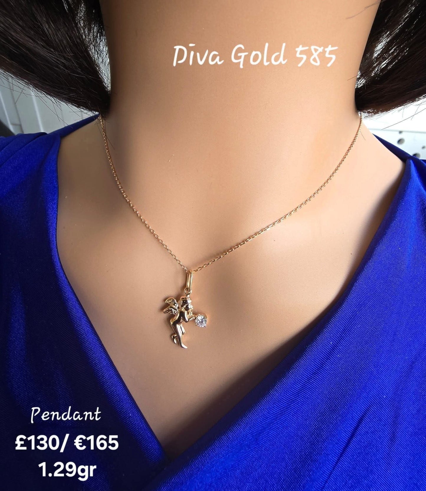 Gold 585 Angel Pendant