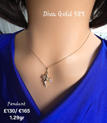Gold 585 Angel Pendant
