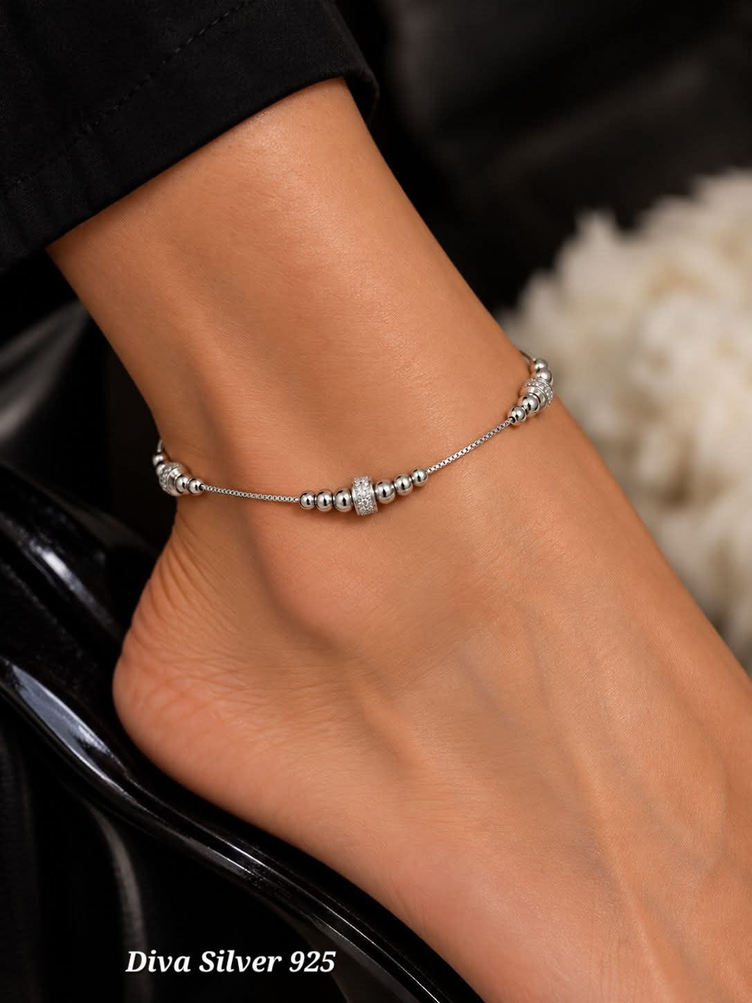 925 Sterling Ankle Bracelet For Women