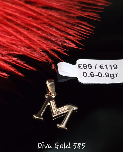 585 Gold Letter M
