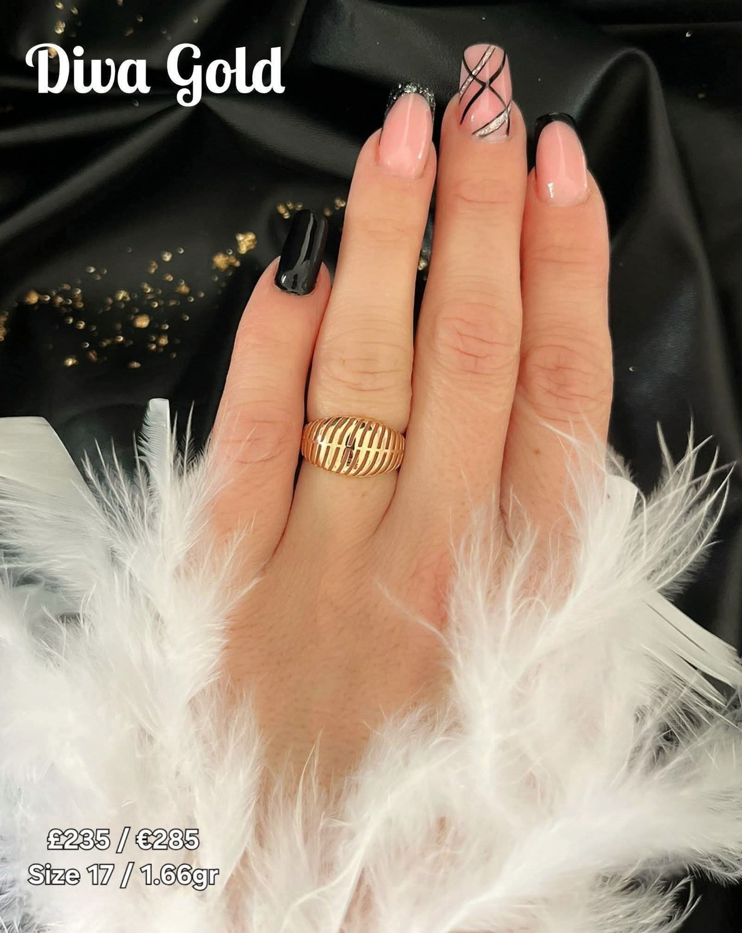 Gold women ring.Size 17
