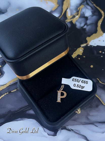 Gold 585 P Letter Pendant