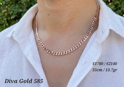 585 Gold chain 55cm. 13.70gr