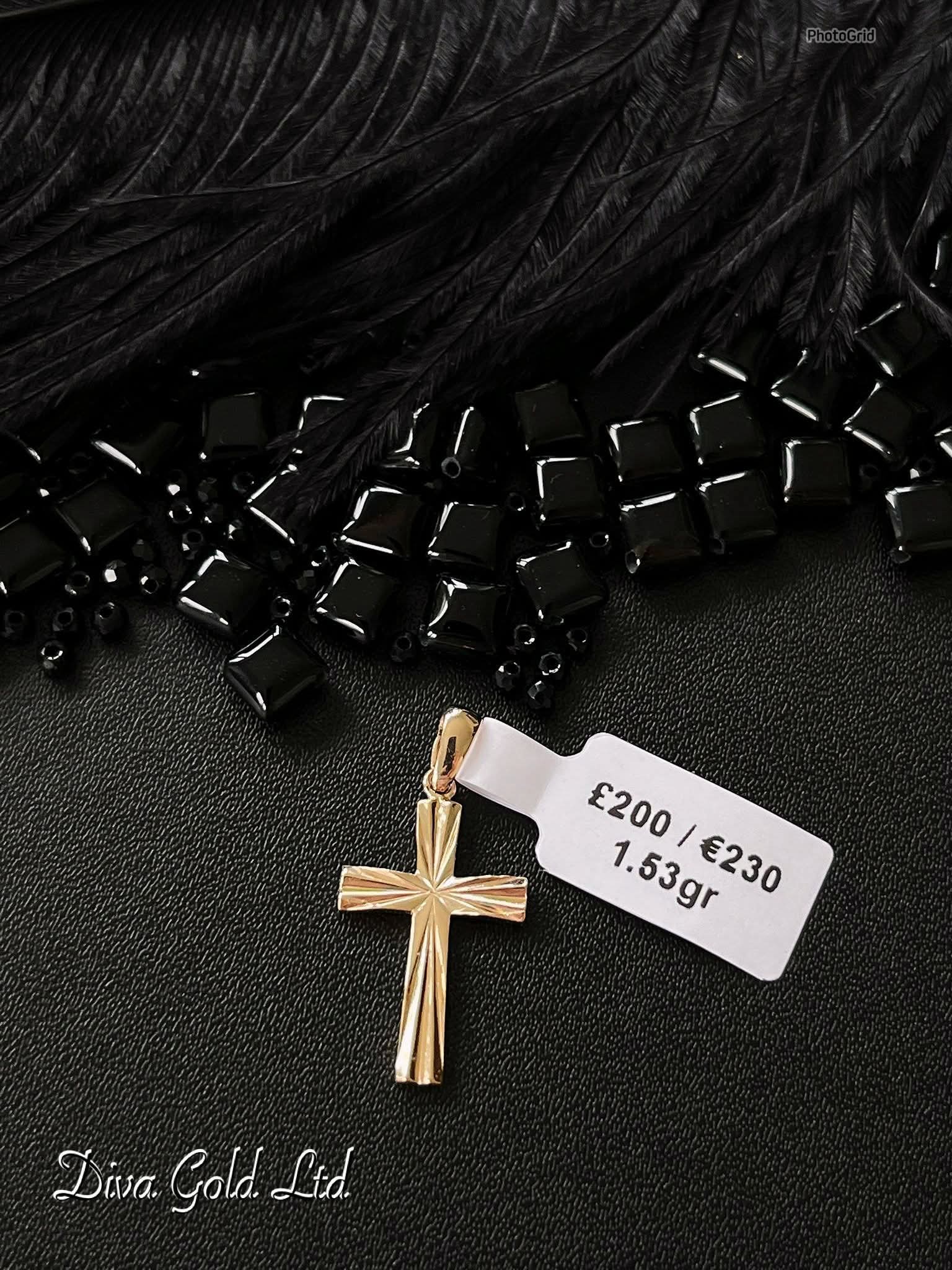 585 Gold cross Pendat.