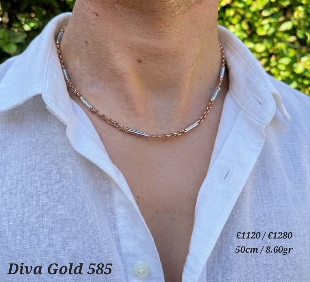 585 Gold chain 50cm. 8.60gr