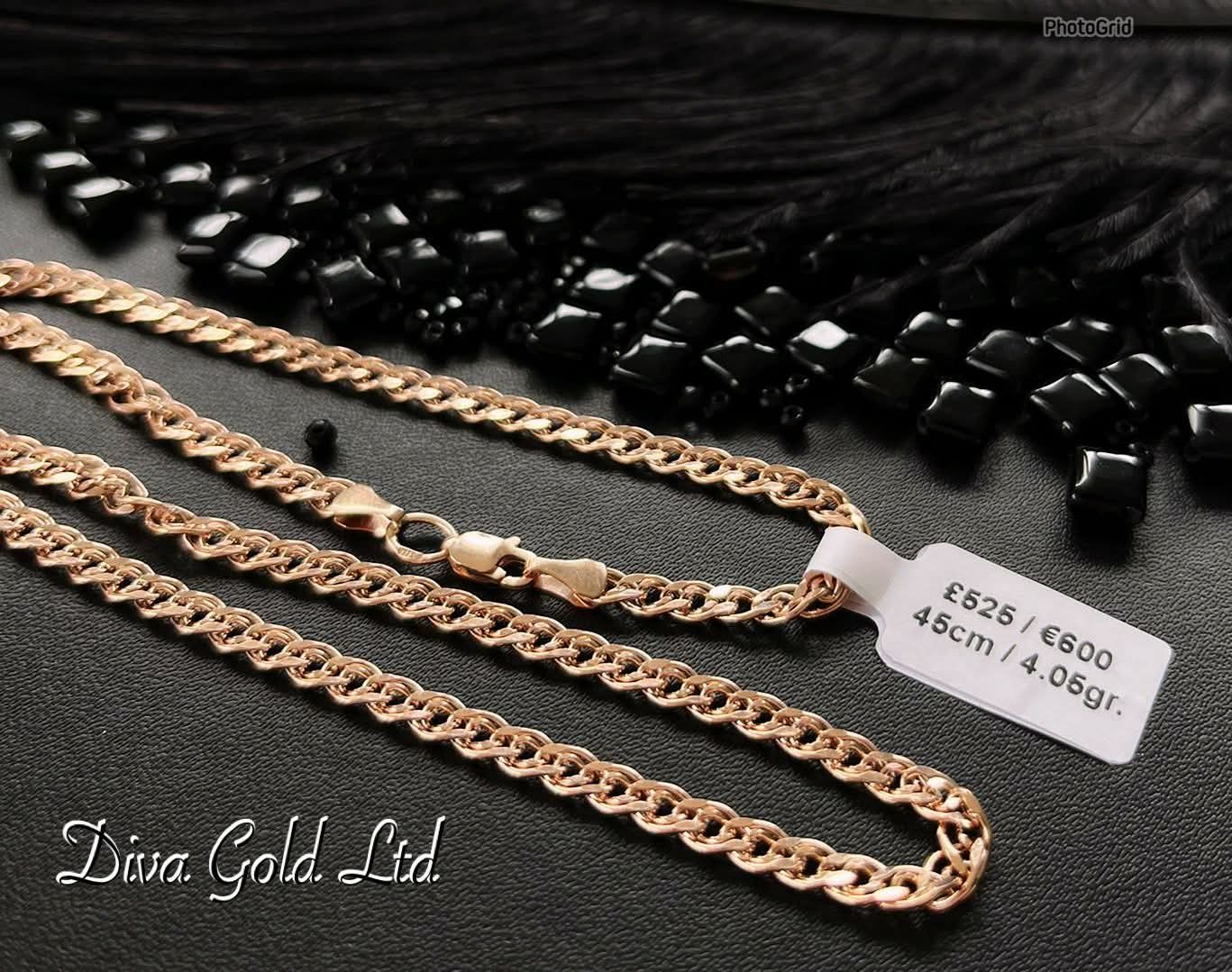 585 Gold mona liza chain. 45cm
