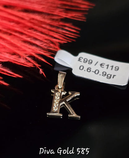585 Gold Letter K