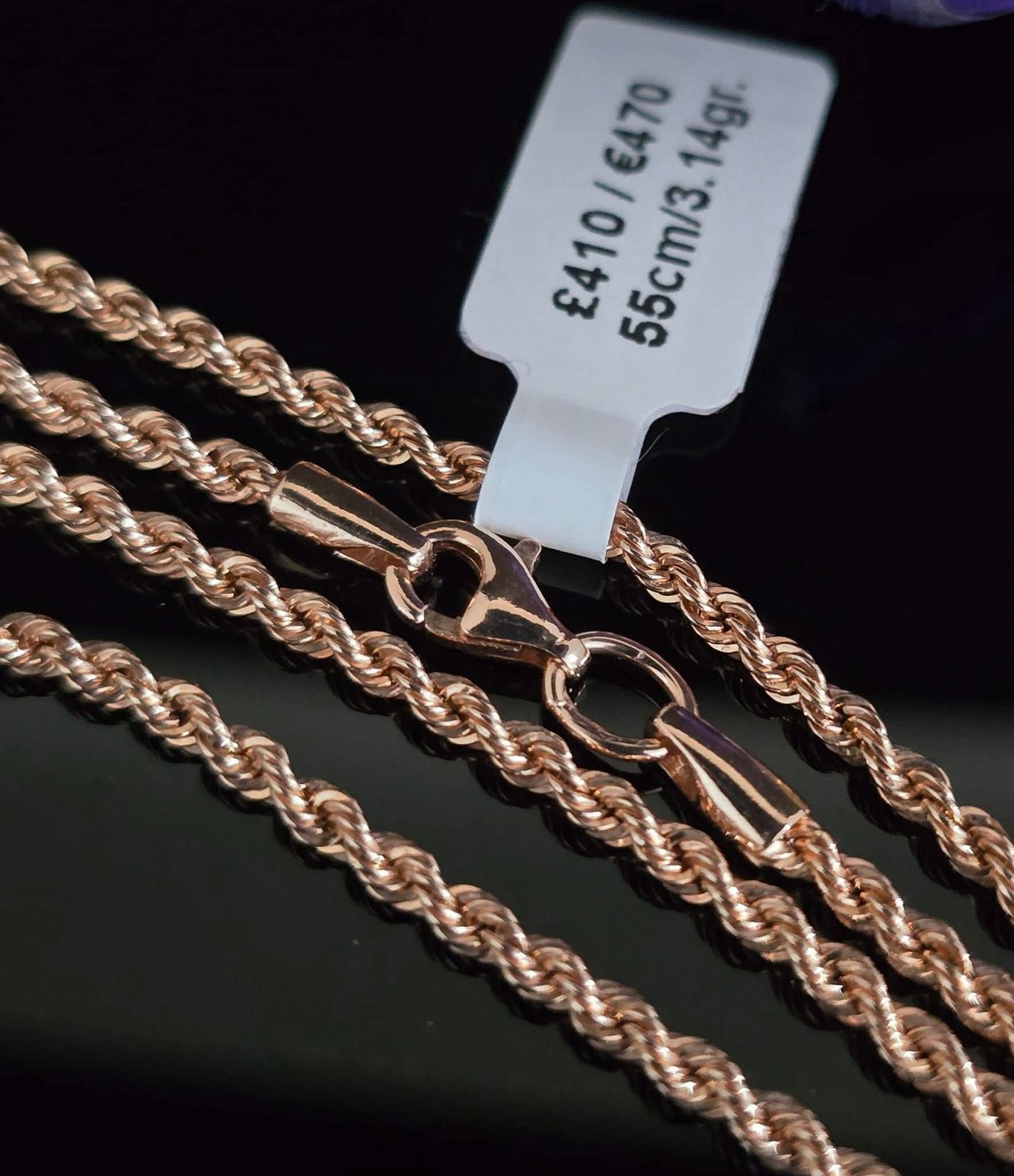 55cm Gold Rope chain 585, 3.14gr