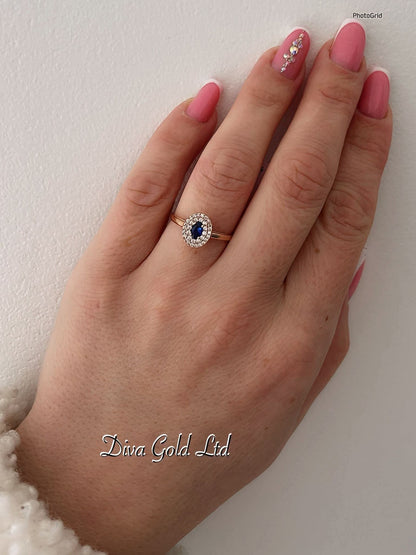 Gold women Ring.Size 18.5
