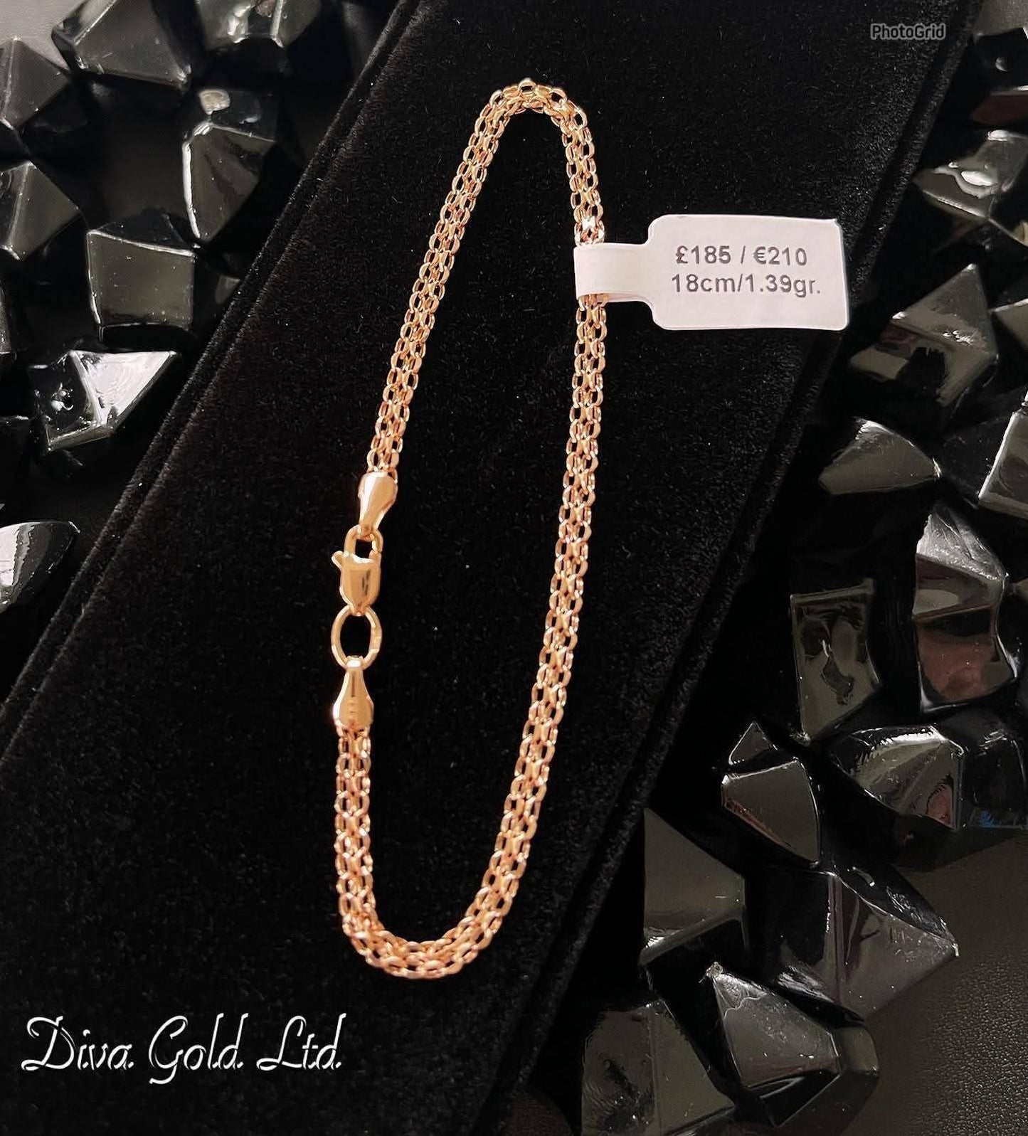18cm Gold bracelet 585