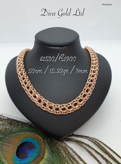 Gold 585 Bismarck chain 50cm