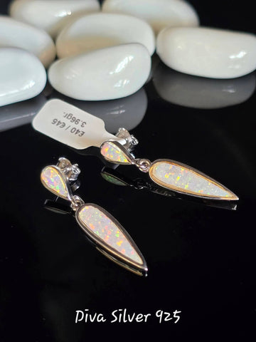 Sterling Silver Dangle Women Stud Earrings