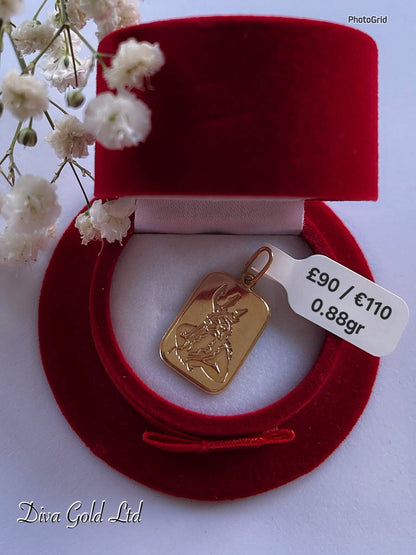 Gold 585 aquarius pendant