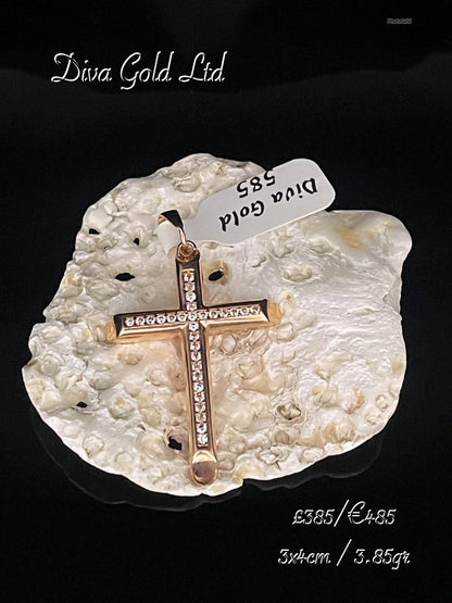 Gold 585 cross pendant