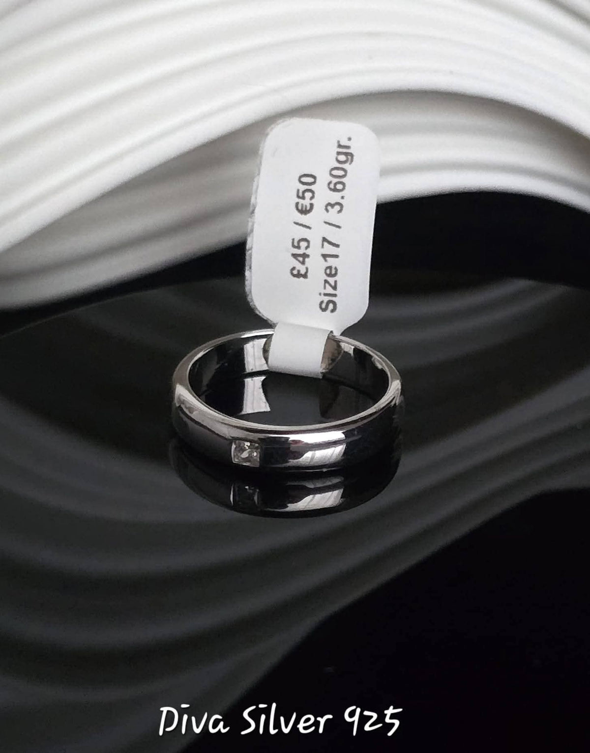 Sterling Silver Solid With Zircone Stone Ring