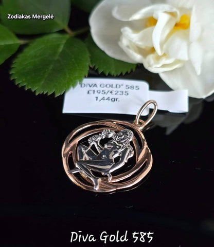 Golden zodiac virgo. 1.44gr