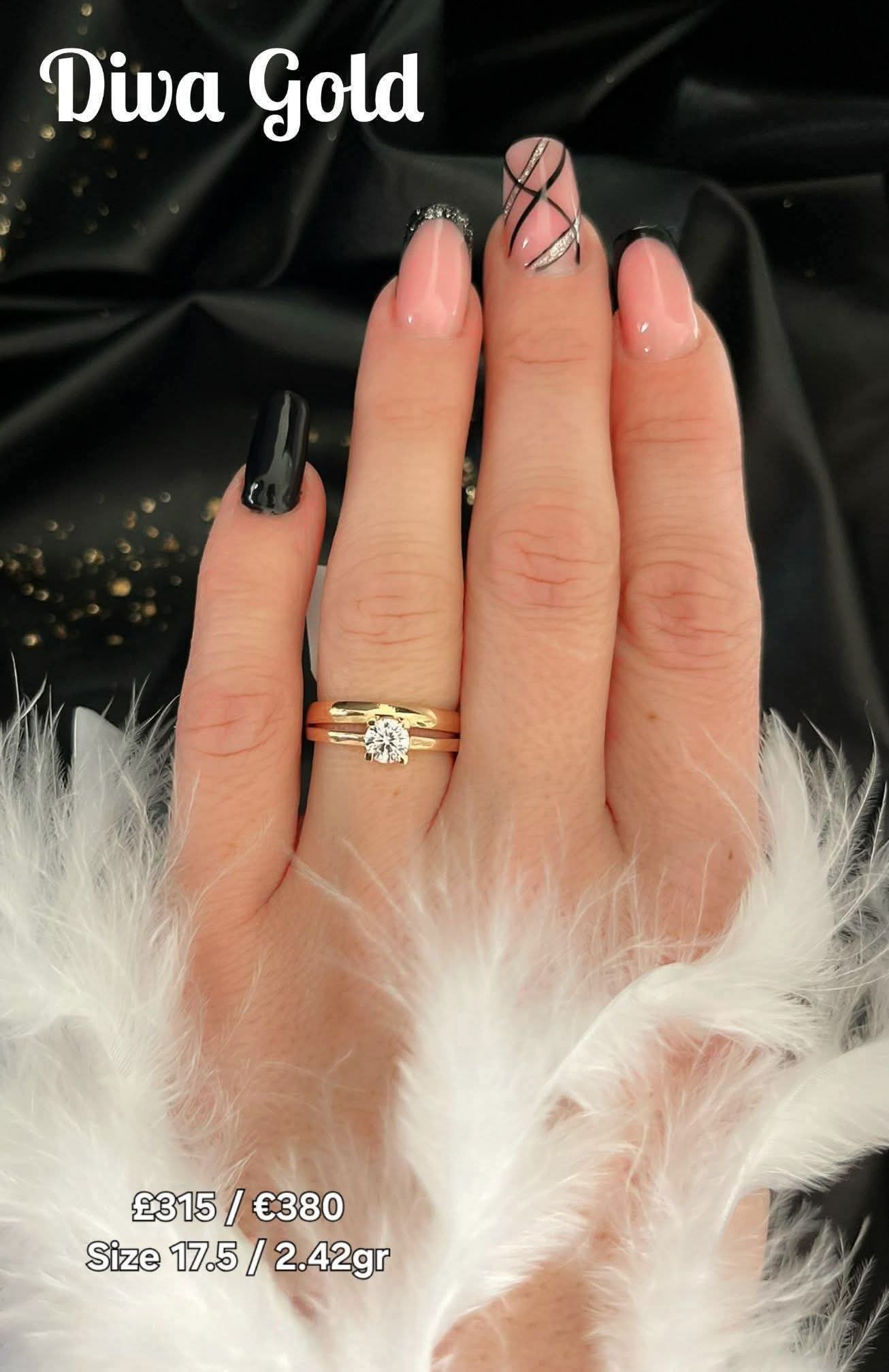 Gold women Ring.Size 17.5