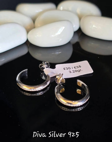 Sterling Silver Stuning Hoop Women Stud Earrings