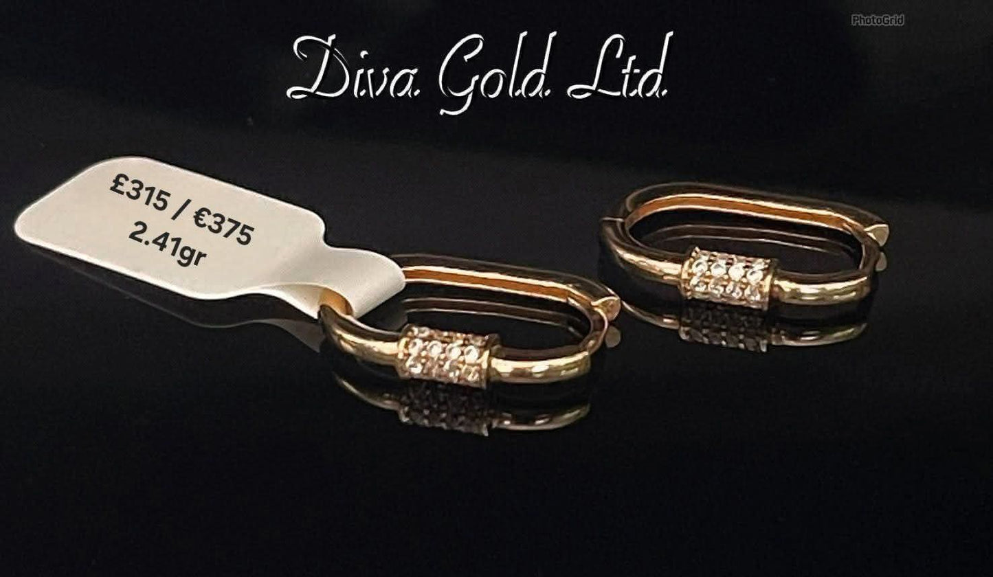 585 Gold earrings. 2.41gr