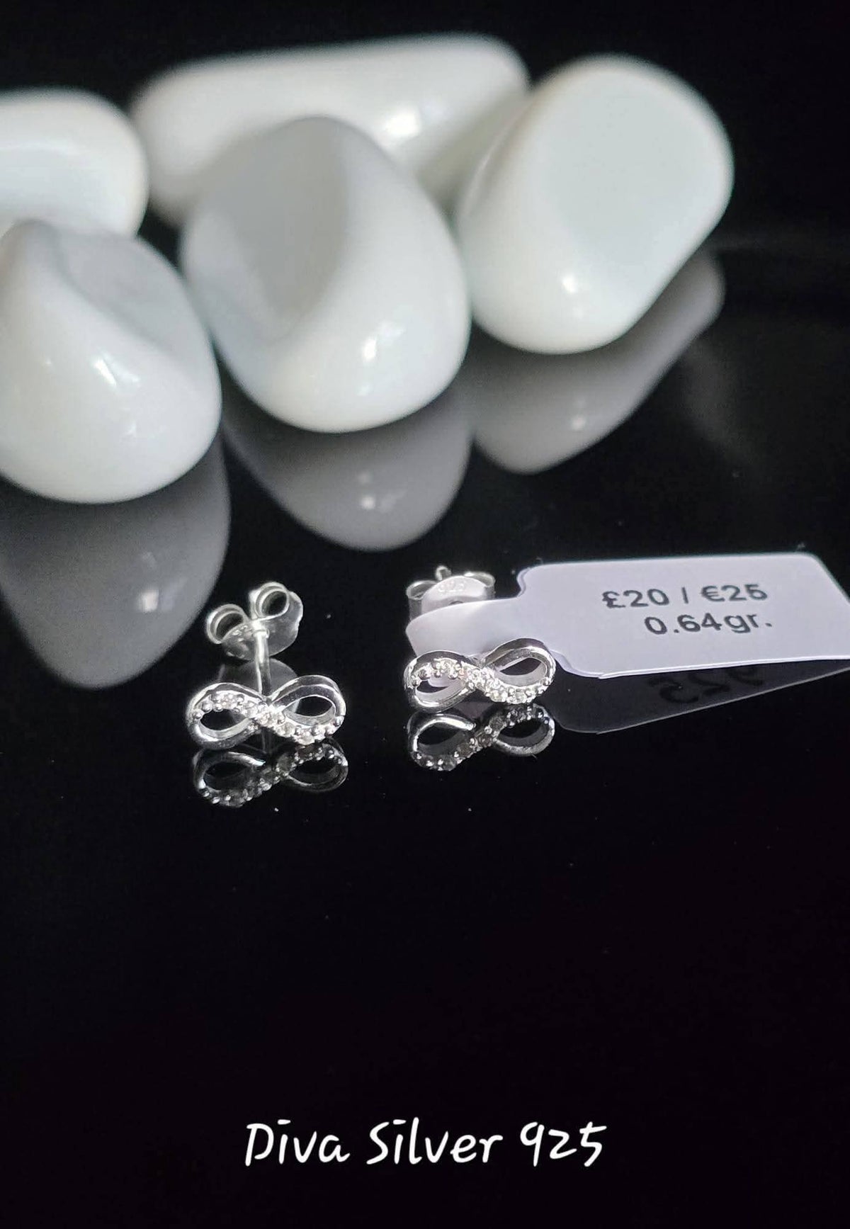 Sterling Silver Infinity Stud Earrings for Kids