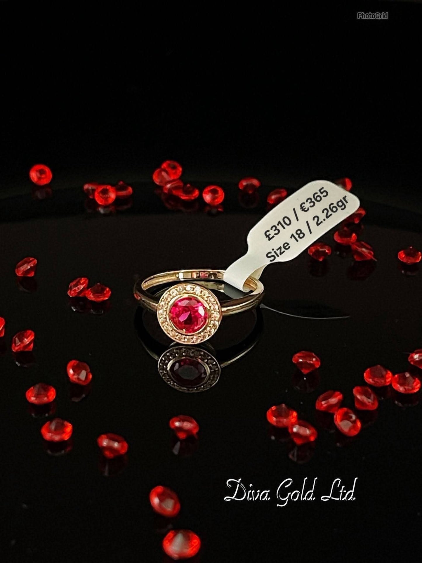 Gold women Ring.Size 18