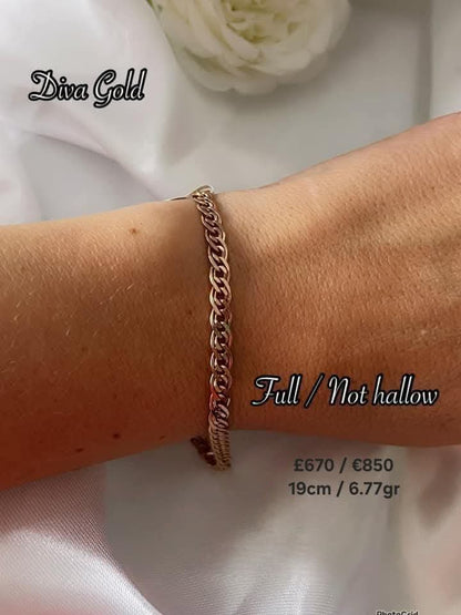 Gold bracelet. 19cm