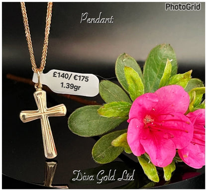 Gold 585 cross pendant