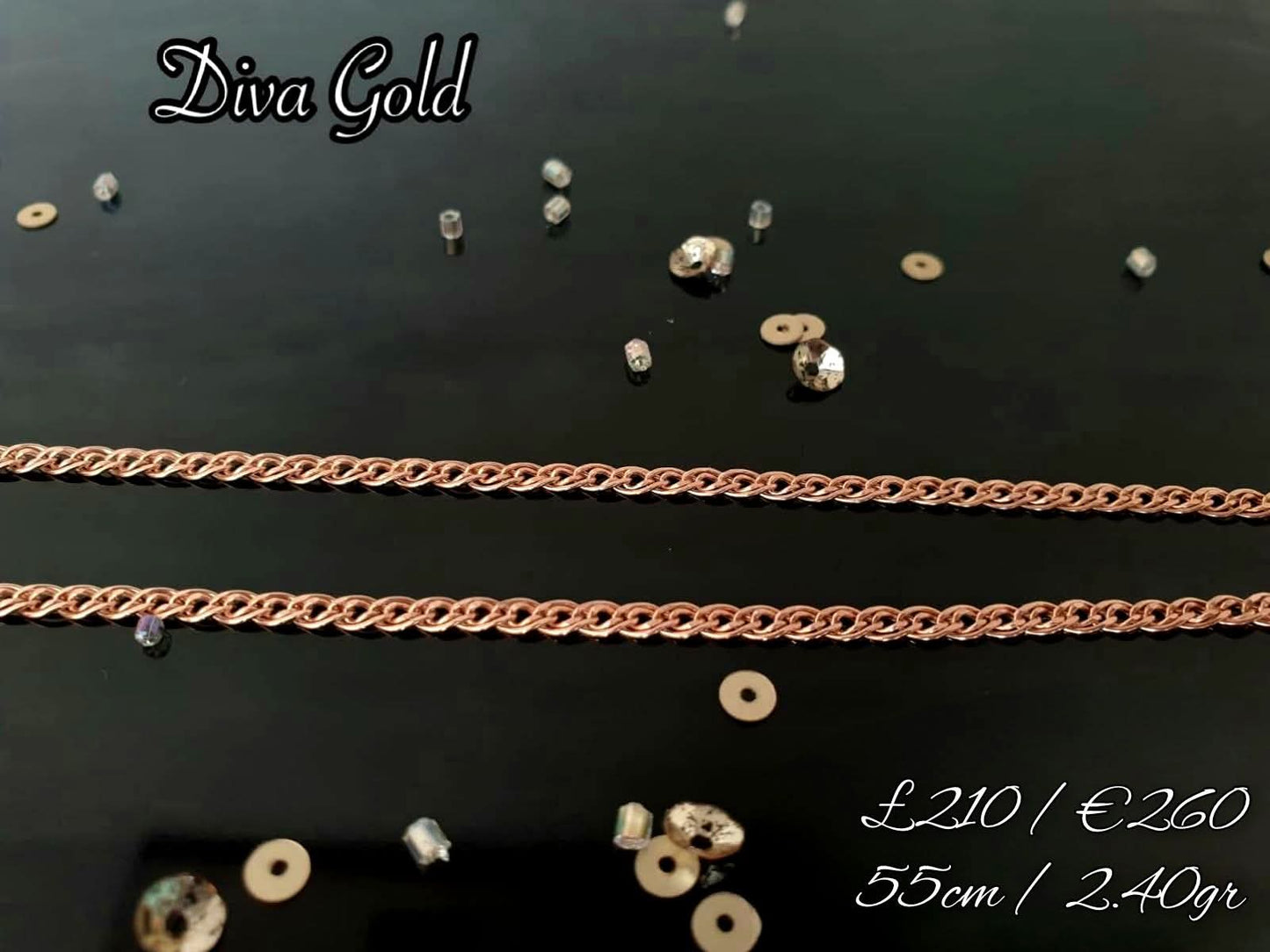 Gold 585 Mona liza Chain 55cm