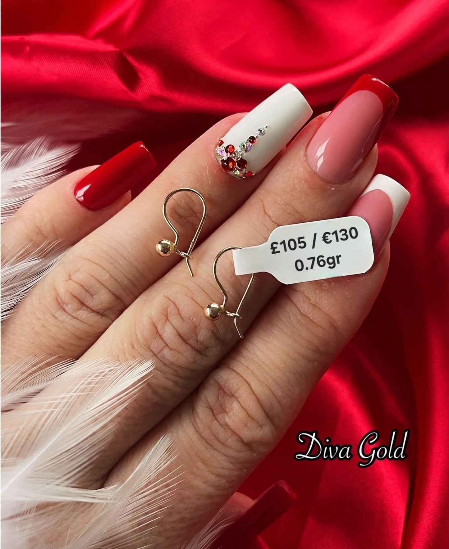 children's gold earrings. 0.76gr