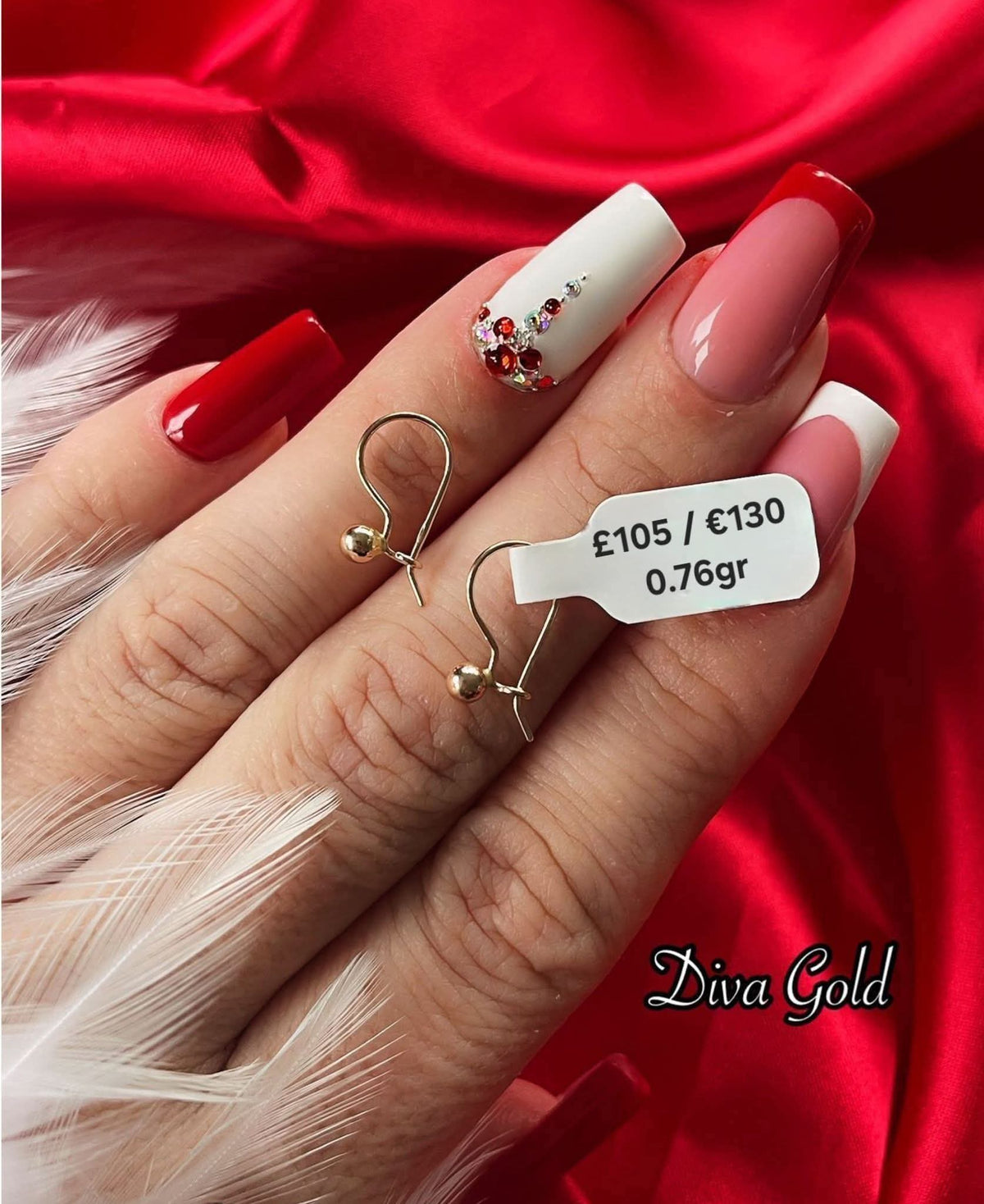 children's gold earrings. 0.76gr