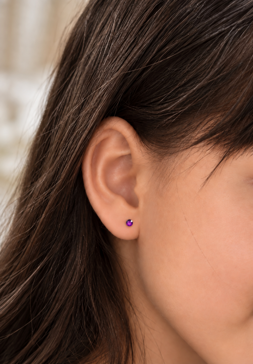 Sterling Silver Small Simple Stud Earrings For Kids